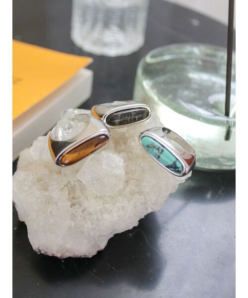 Ungrid（アングリッド）の「エリプスデザインストーンコンビリング（リング・レディース・ブルー/ブラウン/ブラック・FREE）」の4枚目の写真