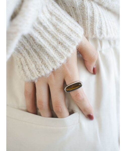 Ungrid（アングリッド）の「エリプスデザインストーンコンビリング（リング・レディース・ブルー/ブラウン/ブラック・FREE）」の6枚目の写真