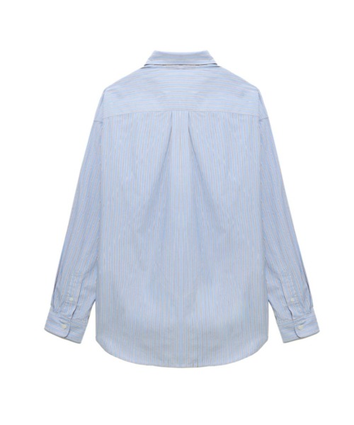 A BATHING APE（アベイシングエイプ）の「BABY DOPPY STRIPE SHIRT（シャツ/ブラウス・レディース・ピンク/ブルー・FREE）」の6枚目の写真