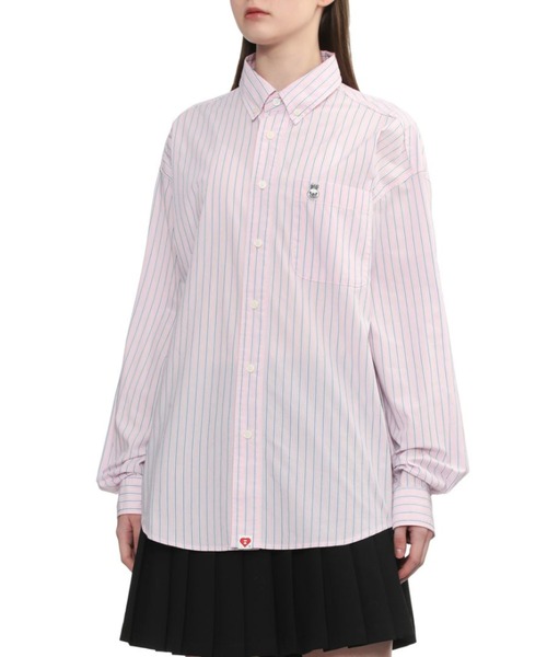 A BATHING APE（アベイシングエイプ）の「BABY DOPPY STRIPE SHIRT（シャツ/ブラウス・レディース・ピンク/ブルー・FREE）」の5枚目の写真