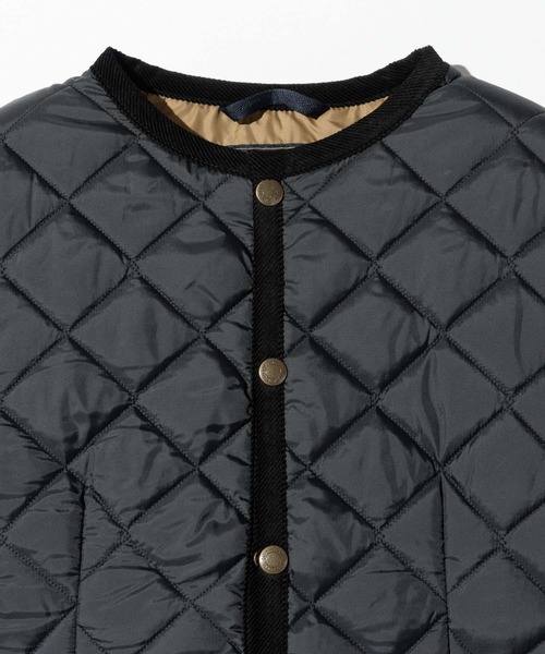 LAVENHAM（ラベンハム）の「LAVENHAM CONTRAST CORNARD COAT ラベンハム コントラスト コナード コート（ダウンジャケット/コート・レディース・ベージュ系1/ブラック系2・8/10）」の9枚目の写真