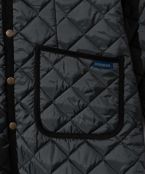 LAVENHAM（ラベンハム）の「LAVENHAM CONTRAST CORNARD COAT ラベンハム コントラスト コナード コート（ダウンジャケット/コート・レディース・ベージュ系1/ブラック系2・8/10）」の11枚目の写真