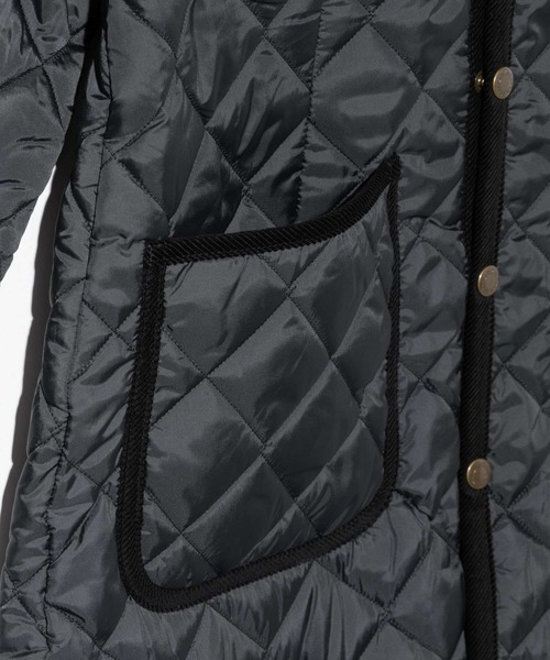 LAVENHAM（ラベンハム）の「LAVENHAM CONTRAST CORNARD COAT ラベンハム コントラスト コナード コート（ダウンジャケット/コート・レディース・ベージュ系1/ブラック系2・8/10）」の12枚目の写真