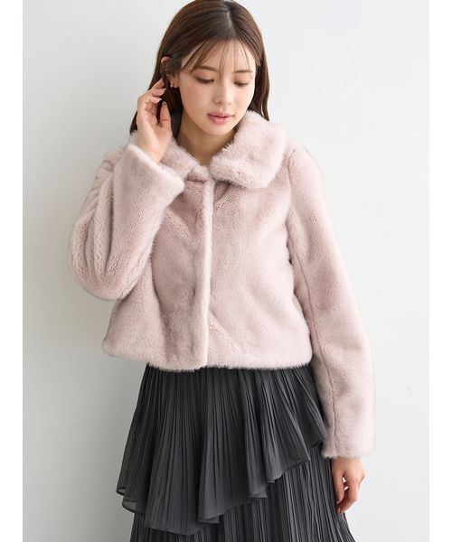 ステンカラーファーコート　0 SNIDEL（スナイデル）の「ステンカラーショートファーコートジャケット