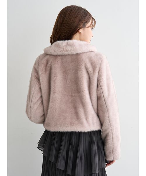 SNIDEL（スナイデル）の「ステンカラーショートファーコートジャケット