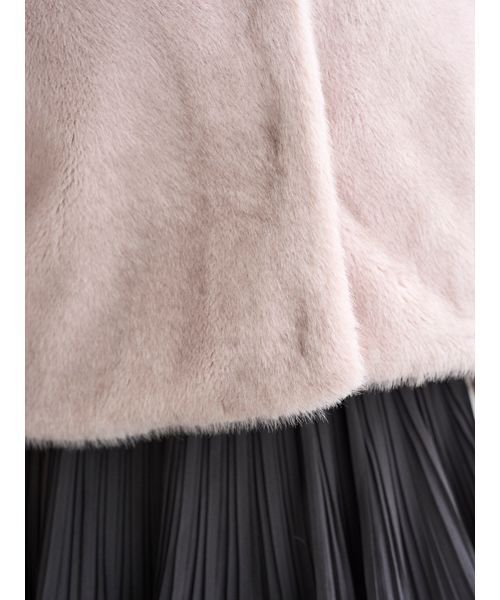 SNIDEL（スナイデル）の「ステンカラーショートファーコートジャケット（ステンカラーコート・レディース・ブラウン/ピンク/ベージュ・0/1）」の19枚目の写真