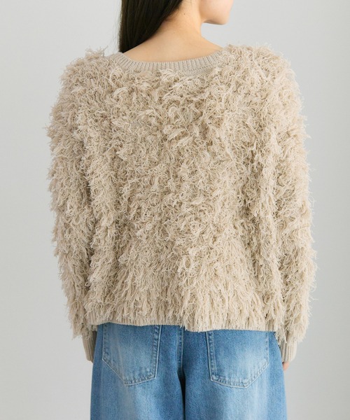 PUAL CE CIN（ピュアルセシン）の「フリンジジャガードカーディガン（カーディガン/ボレロ・レディース・チャコールグレー/ベージュ・FREE）」の13枚目の写真