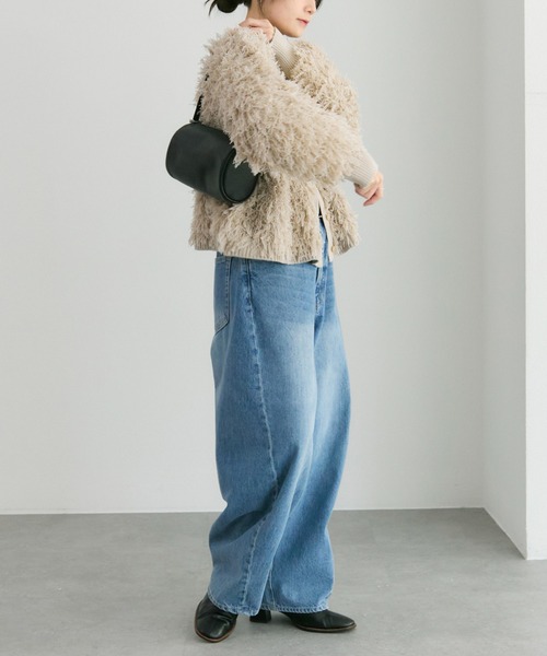 PUAL CE CIN（ピュアルセシン）の「フリンジジャガードカーディガン（カーディガン/ボレロ・レディース・チャコールグレー/ベージュ・FREE）」の15枚目の写真