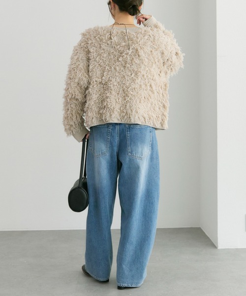 PUAL CE CIN（ピュアルセシン）の「フリンジジャガードカーディガン（カーディガン/ボレロ・レディース・チャコールグレー/ベージュ・FREE）」の16枚目の写真