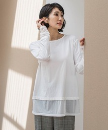 la.f… | 【WEB限定】”着映え万能ロンT”シアードッキング≪洗濯機で洗える≫(Tシャツ/カットソー)