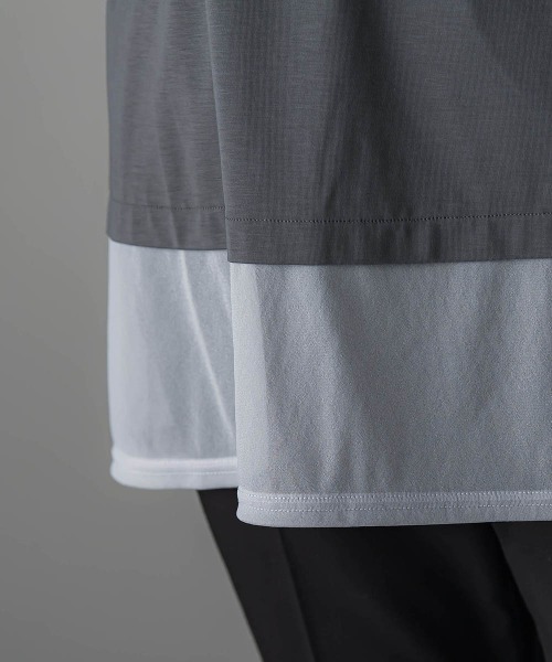 la.f…（ラエフ）の「【WEB限定】”着映え万能ロンＴ”シアードッキング≪洗濯機で洗える≫（Tシャツ/カットソー・レディース・ブラック/チャコールグレー/ホワイト・9号）」の22枚目の写真