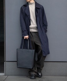 GUIONNET | 【集大成】 撥水レザー 縦型ビジネストート PC縦入れ可 ギオネ(トートバッグ)