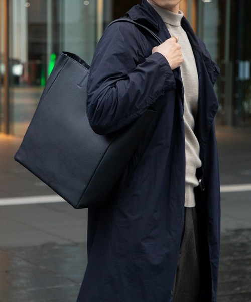 GUIONNET（ギオネ）の「【集大成】 撥水レザー 縦型ビジネストート PC縦入れ可 ギオネ（トートバッグ・メンズ・ブラック・FREE）」の9枚目の写真