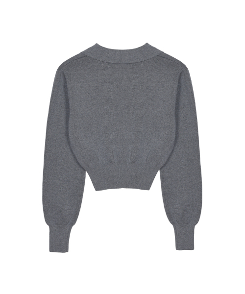 NICK&NICOLE(ニックアンドニコール)の「NICOLE COLOR BLOCK COLLAR KNIT_CHARCOAL(ニット/セーター・レディース・その他・FREE)」の5枚目の写真