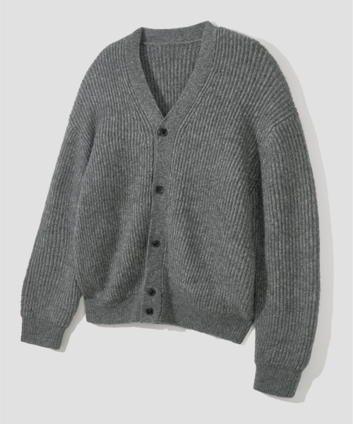 Healy Gold knit cardigan [Heathergrey]