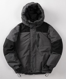 make a ray! | 【82】ファイバーダウン 切替 フードジャケット/【撥水】【ストレッチ】(ダウンジャケット/コート)