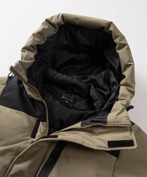 make a ray!（メイク ア レイ！）の「【82】ファイバーダウン 切替 フードジャケット/【撥水】【ストレッチ】（ダウンジャケット/コート・メンズ・ベージュ/ブラック/チャコールグレー・M/L）」の5枚目の写真