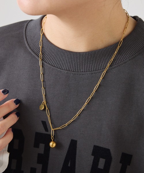 COLLAGE GALLARDAGALANTE（コラージュガリャルダガランテ）の「ステンレスボールネックレス（ネックレス・レディース・ゴールド・FREE）」の3枚目の写真