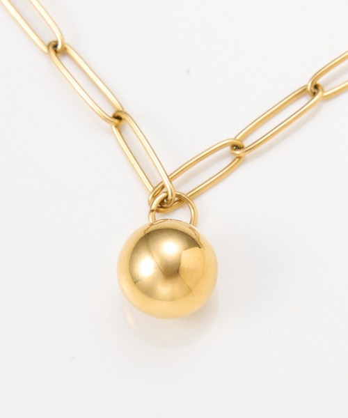 PAPILLONNER（パピヨネ）の「PAPILLONNER/ステンレスボールネックレス（ネックレス・レディース・ゴールド・FREE）」の8枚目の写真