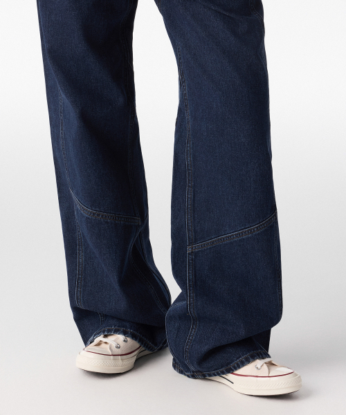 MUSINSA STANDARD WOMAN（ムシンサスタンダードウーマン）の「ウィメンズディバイディッドレギュラーフィットデニムパンツ[ダークブルー]（デニムパンツ・レディース・その他・29/32/30/24/25/26/27/28）」の7枚目の写真