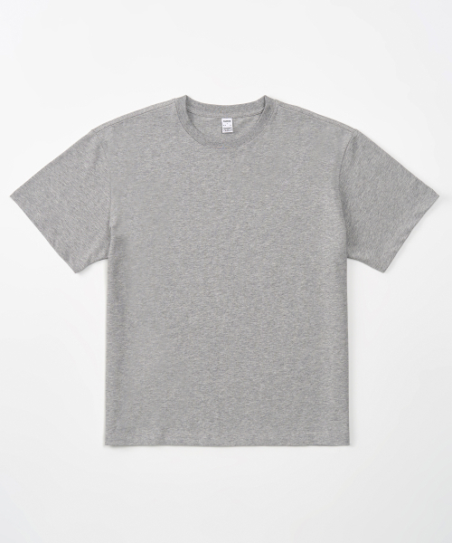 TOFFEE(トフィー)の「ベーシックハーフクロップTシャツ(メランジェグレー)(Tシャツ/カットソー・メンズ・その他・SMALL/MEDIUM/LARGE/X-LARGE)」の2枚目の写真