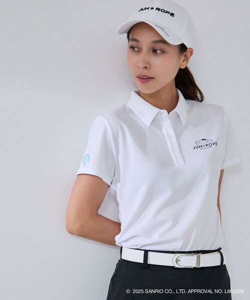 sanrio(サンリオ)の「【シナモロール】半袖ポロシャツ(ポロシャツ・レディース・ホワイト/ブラック・L/M)」の7枚目の写真