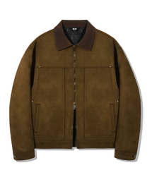 TRILLION（トリリオン）の「コーデュロイカラースエードジップアップワークジャケット[ブラウン]（その他アウター）」