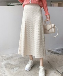 dream in the cradle（ドリームインザクレイドル）の「ジャガードヘリンボーン フレアスカート（スカート）」