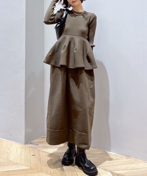 セール】ドッキングフォルムニットワンピース（ワンピース