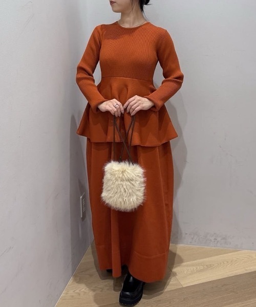 ドッキングフォルムニットワンピース（ワンピース）｜STYLEMIXER