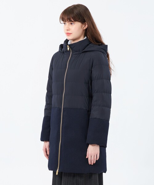MACKINTOSH PHILOSOPHY（ﾏｯｷﾝﾄｯｼｭ ﾌｨﾛｿﾌｨｰ）の「コンビロングダウン（ダウンジャケット/コート・レディース・ダークネイビー/チャコールグレー・36/38/40）」の7枚目の写真
