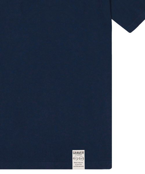 GRAVER（グレーバー）の「[ユニセックス]シャインオンフラワースマイル半袖Tシャツ_ネイビー（Tシャツ/カットソー・レディース・ネイビー・SMALL/LARGE/MEDIUM）」の5枚目の写真