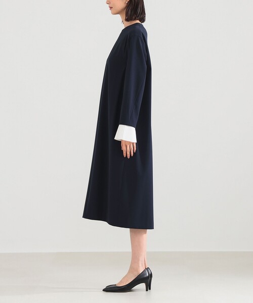 Demi-Luxe BEAMS(デミルクス ビームス)の「【セレモニー・フォーマル】プリーツカフス ワンピース*(ワンピース・レディース・ネイビー/ブラック・36/38)」の21枚目の写真