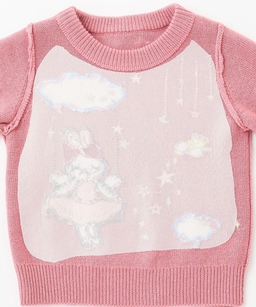 KP（ケーピー）の「mimiちゃんブランコ セーター 【ウォッシャブル】（ニット/セーター・キッズ・ピンク/オフホワイト・100cm/110cm/120cm/130cm/140cm/90cm）」の8枚目の写真