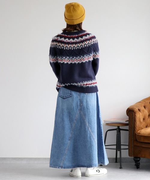 cepo（セポ）の「キュウシン柄ジップカーディガンJKT（カーディガン/ボレロ・レディース・ホワイト系/ネイビー系・M）」の22枚目の写真