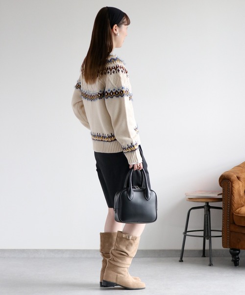 cepo（セポ）の「キュウシン柄ジップカーディガンJKT（カーディガン/ボレロ・レディース・ホワイト系/ネイビー系・M）」の8枚目の写真