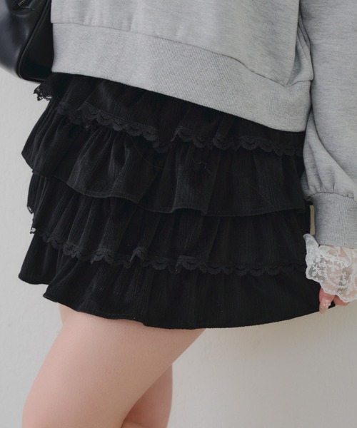 レースフリルミニスカート（スカート）｜continuer de NICE CLAUP