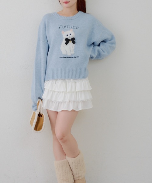 continuer de NICE CLAUP（コンティニューデナイスクラップ）の「レースフリルミニスカート（スカート・レディース・アイボリー/ブラック/オフホワイト・FREE）」の20枚目の写真