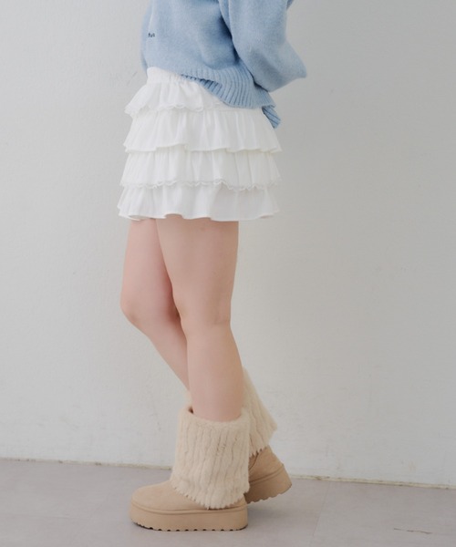 セール】レースフリルミニスカート（スカート）｜continuer de NICE