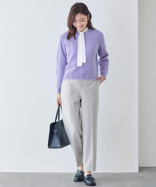 Reflect(リフレクト)の「【すっきりシルエット】テーパードワイドパンツ(その他パンツ・レディース・ナチュラル/ブラック系3/ブラウン系その他・17/15 /13/11/09/07/05)」の15枚目の写真
