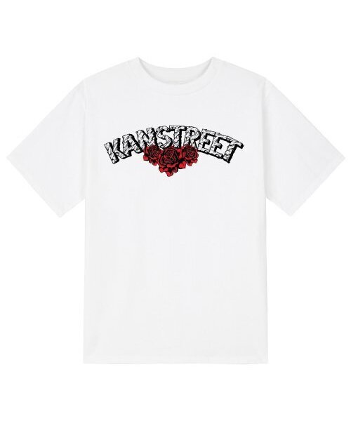KAN6312(カン6312)の「KTW0169 レタリングローズブラッド半袖Tシャツ - ホワイト(Tシャツ/カットソー・メンズ・その他・SMALL/MEDIUM/LARGE/X-LARGE)」の1枚目の写真