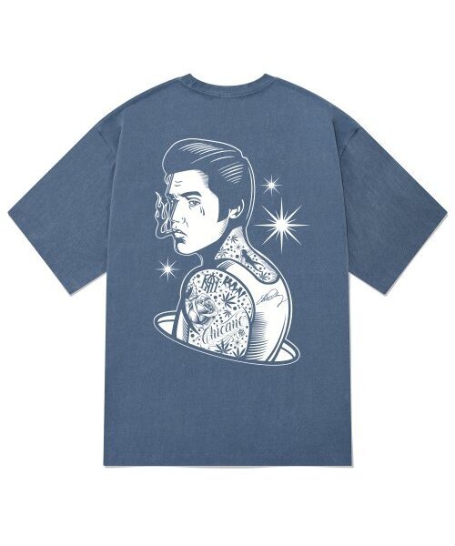 KAN6312(カン6312)の「KTPN0184 エルビスピグメント半袖Tシャツ - ブルー(Tシャツ/カットソー・メンズ・その他・LARGE/MEDIUM/X-LARGE)」の1枚目の写真