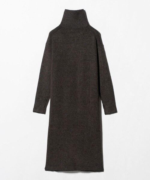 A DAY IN THE LIFE UNITED ARROWS(アデイインザライフユナイテッドアローズ)の「ハーフジップ ニットワンピース ‐ウォッシャブル‐<A DAY IN THE LIFE>(ワンピース・レディース・ナチュラル/ダークブラウン・FREE)」の10枚目の写真