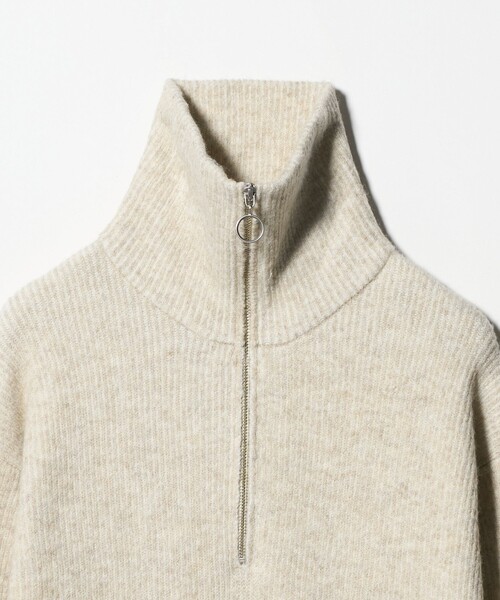 A DAY IN THE LIFE UNITED ARROWS(アデイインザライフユナイテッドアローズ)の「ハーフジップ ニットワンピース ‐ウォッシャブル‐<A DAY IN THE LIFE>(ワンピース・レディース・ナチュラル/ダークブラウン・FREE)」の5枚目の写真
