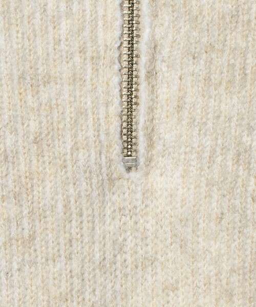 A DAY IN THE LIFE UNITED ARROWS(アデイインザライフユナイテッドアローズ)の「ハーフジップ ニットワンピース ‐ウォッシャブル‐<A DAY IN THE LIFE>(ワンピース・レディース・ナチュラル/ダークブラウン・FREE)」の6枚目の写真