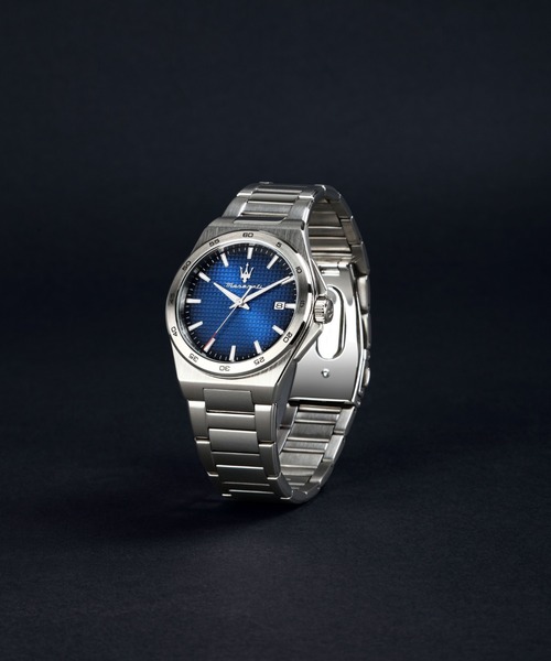 Maserati（マセラティ）の「「Maserati/マセラティ」ベロチタ スリム - 40mm シルバー ブレスレット（アナログ腕時計・メンズ・スカイブルー/シルバー×ブラック・40mm）」の7枚目の写真