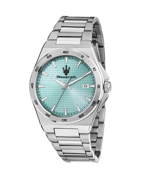 Maserati（マセラティ）の「「Maserati/マセラティ」ベロチタ スリム - 40mm シルバー ブレスレット（アナログ腕時計・メンズ・スカイブルー/シルバー×ブラック・40mm）」の10枚目の写真