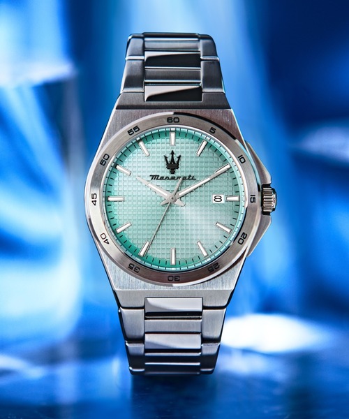 Maserati（マセラティ）の「「Maserati/マセラティ」ベロチタ スリム - 40mm シルバー ブレスレット（アナログ腕時計・メンズ・スカイブルー/シルバー×ブラック・40mm）」の15枚目の写真