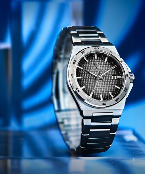 Maserati（マセラティ）の「「Maserati/マセラティ」ベロチタ スリム - 40mm シルバー ブレスレット（アナログ腕時計・メンズ・スカイブルー/シルバー×ブラック・40mm）」の21枚目の写真