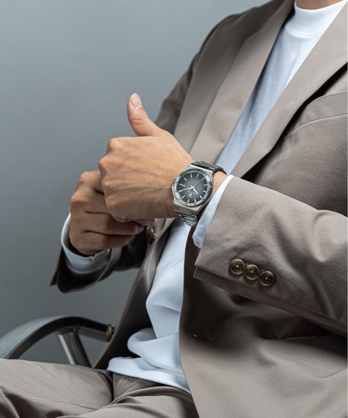 Maserati（マセラティ）の「「Maserati/マセラティ」ベロチタ スリム - 40mm シルバー ブレスレット（アナログ腕時計・メンズ・スカイブルー/シルバー×ブラック・40mm）」の22枚目の写真